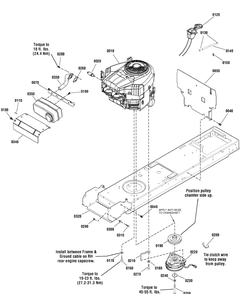 Engine Group - 17.5hp Diagram and Parts List for 2690844-EYK175462H  Briggs and Stratton Lawn Tractor
